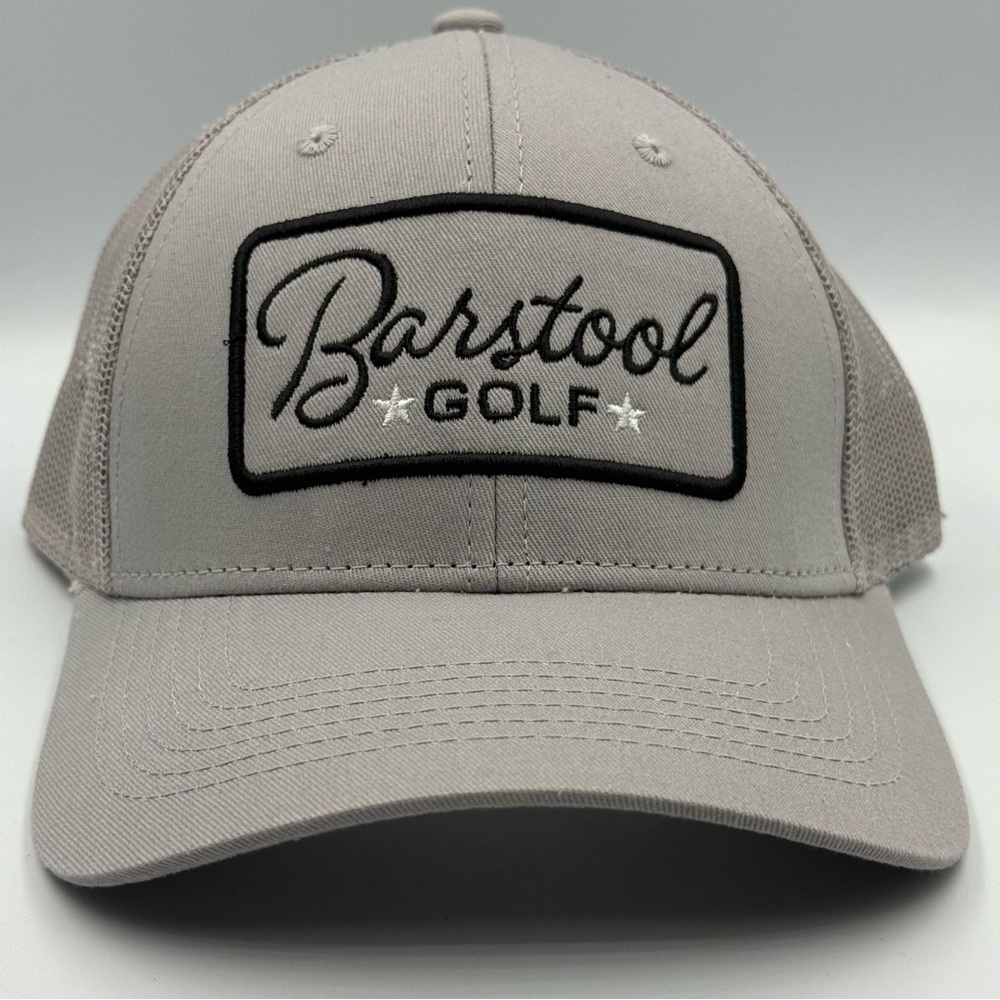 Barstool Golf Gray SnapBack Trucker Adjustable Hat One Size OSFM